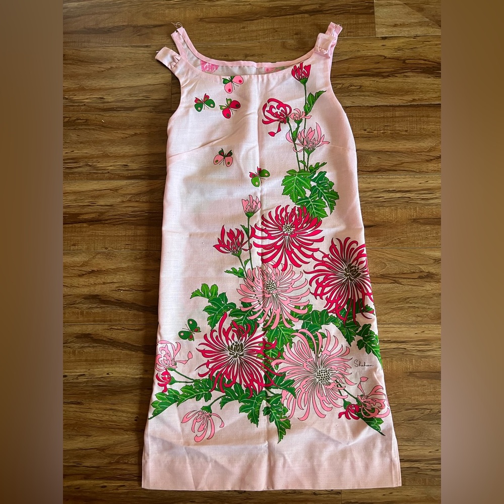 Shaheen Vintage Pink Floral Shift